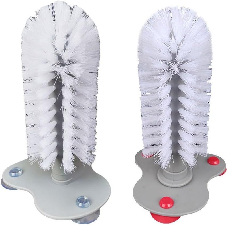 Strong Suction Cup Cleaning Brush For Glasses Mugs Kitchenware PP Material Wall Mount - Image 3